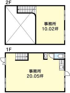 オフィスM2 A-2【間取図】  (山城町オフィス　Ｍ2　間取り画像.JPG)